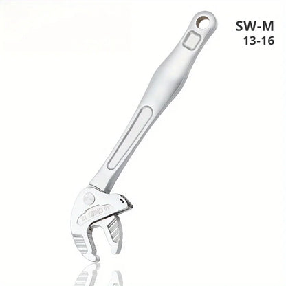 Llave de garra de cangrejo industrial de alta resistencia con trinquete autoajustable y mordaza ancha para la fabricación de tuberías de automoción.