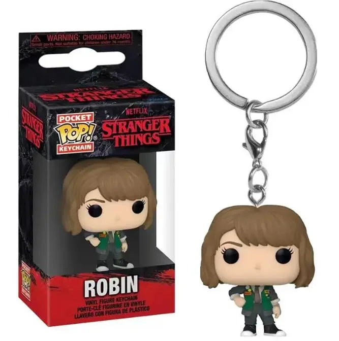 Llavero Funko Pop Pocket Pop de Stranger Things Eleven, Robin, Barb, Steve Dustin, llavero, modelo de juguete, regalo para adultos y niños.