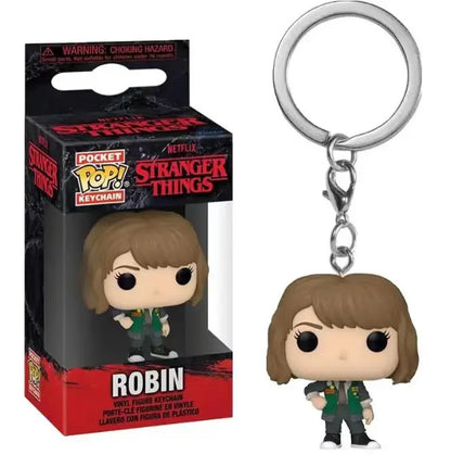 Llavero Funko Pop Pocket Pop de Stranger Things Eleven, Robin, Barb, Steve Dustin, llavero, modelo de juguete, regalo para adultos y niños.