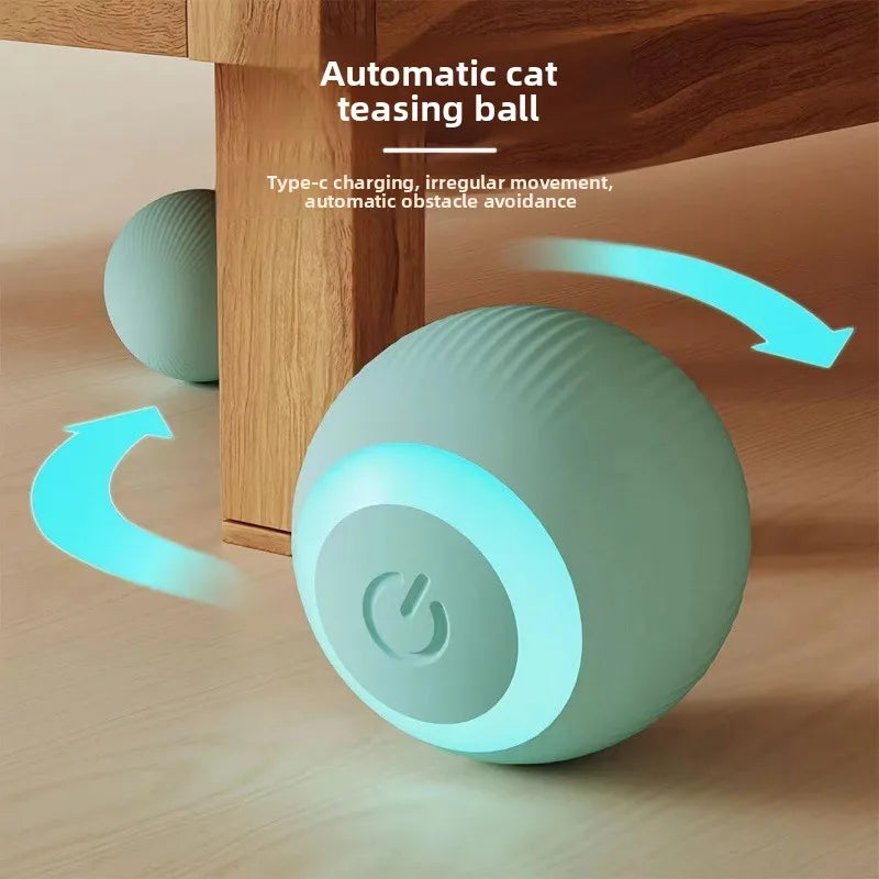 Juguete eléctrico inteligente para gatos, bola rodante, juguete interactivo a prueba de mordidas para mascotas.