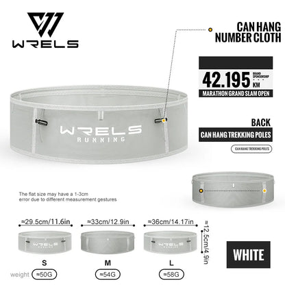 Riñonera WRELS multifuncional invisible para correr, gran capacidad, transpirable, ideal para maratón y triatlón.
