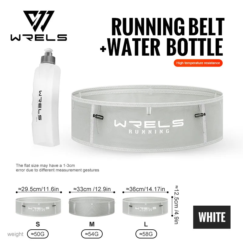 Riñonera WRELS multifuncional invisible para correr, gran capacidad, transpirable, ideal para maratón y triatlón.