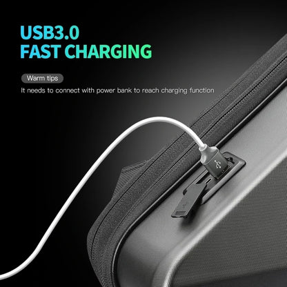 Mochila BOPAI para portátil de 17,3 pulgadas, antirrobo, impermeable, para viajes, para hombre, con carga USB