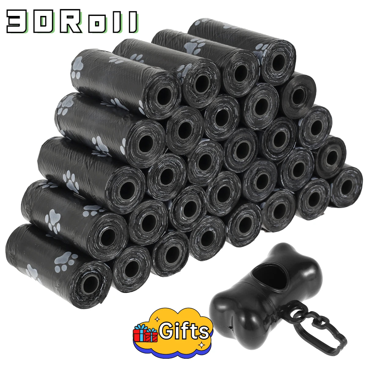 Bolsas para excrementos de perro (10/50 rollos) para exteriores, ecológicas.