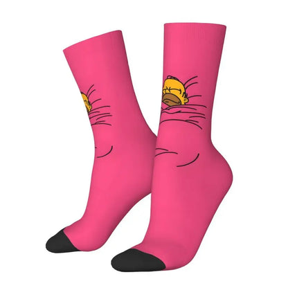 Calcetines personalizados divertidos de Los Simpson Maggie para mujer y hombre, elásticos, para verano, otoño e invierno.