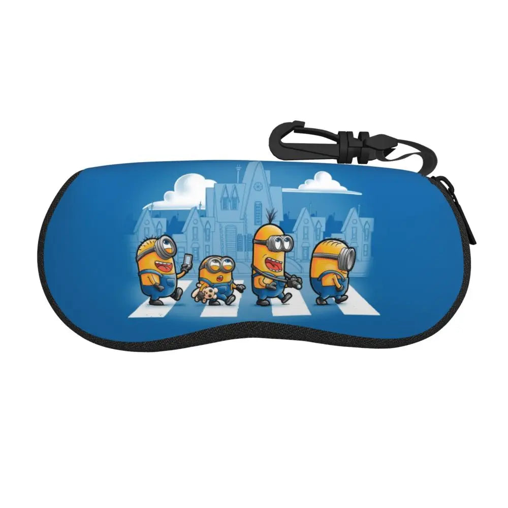 Estuche para gafas de carretera M-Minions personalizado para mujeres y hombres, bolsa protectora suave para gafas de sol de dibujos animados M-Minions