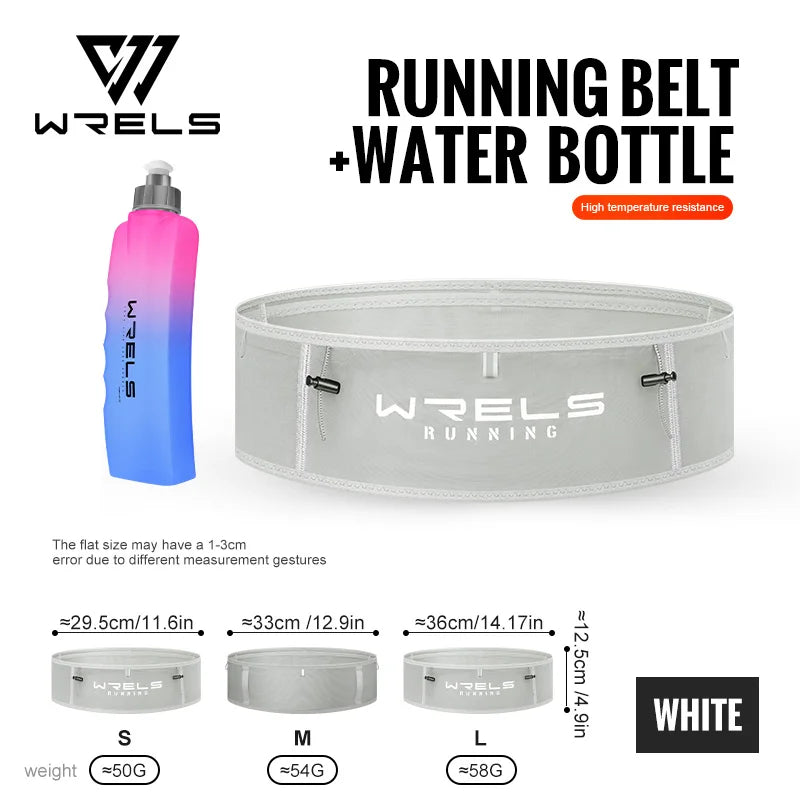 Riñonera WRELS multifuncional invisible para correr, gran capacidad, transpirable, ideal para maratón y triatlón.