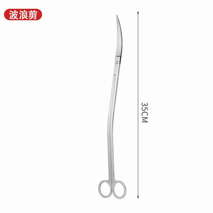 Juego de herramientas para plantas acuáticas de 35 cm/38 cm, tijeras, aplanador de arena y podador de plantas acuáticas para mantenimiento de peceras.