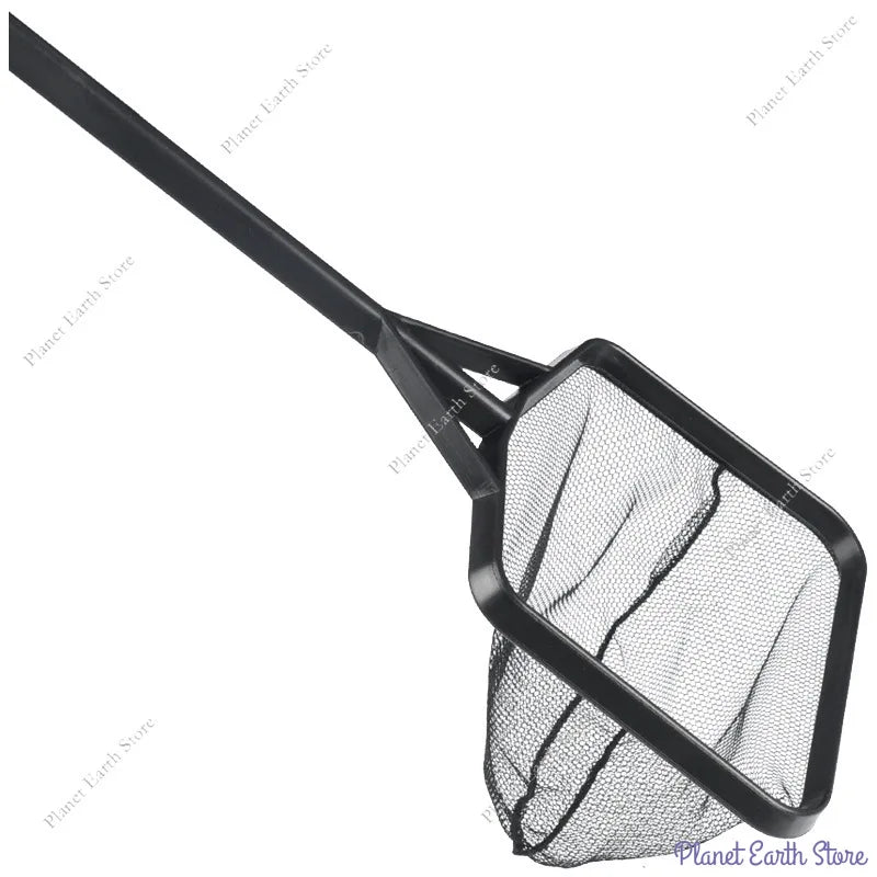 Red de pesca portátil de mango largo cuadrada, accesorios para acuario, red de pesca, red de cuchara, red de alta calidad para pecera, 3 tamaños