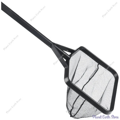 Red de pesca portátil de mango largo cuadrada, accesorios para acuario, red de pesca, red de cuchara, red de alta calidad para pecera, 3 tamaños