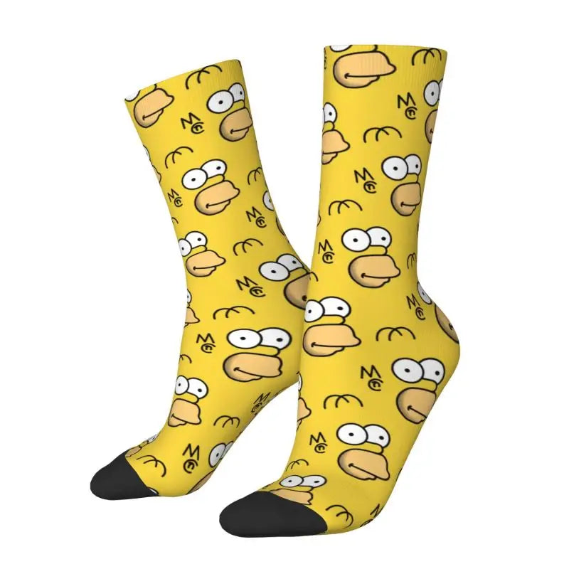 Calcetines personalizados divertidos de Los Simpson Maggie para mujer y hombre, elásticos, para verano, otoño e invierno.