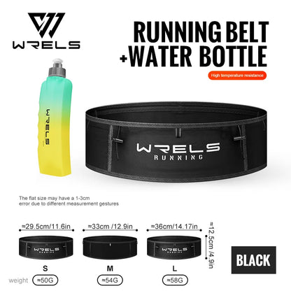 Riñonera WRELS multifuncional invisible para correr, gran capacidad, transpirable, ideal para maratón y triatlón.