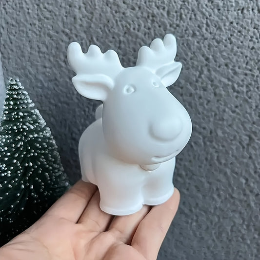 Molde de silicona para vela de reno 3D: específicamente para manualidades con velas, con un exquisito diseño de astas.