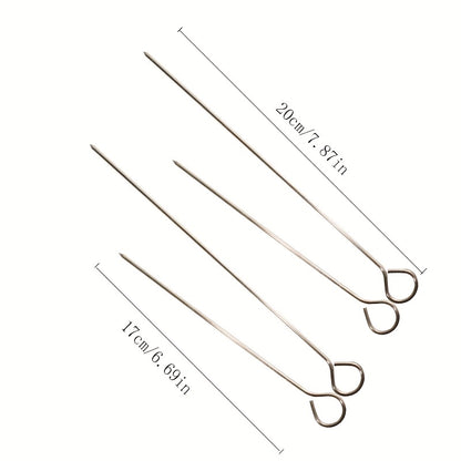 4 mechas de acero inoxidable para velas (2 tamaños diferentes), agujas de precisión resistentes.